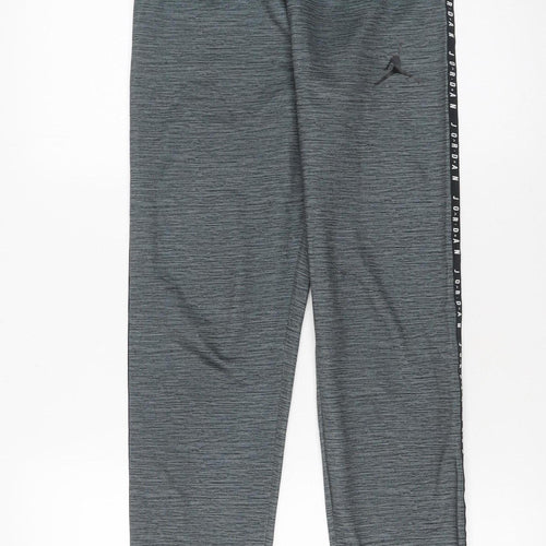 Jordan Boys Grey Jogger Trousers 12-13 Years Polyester Athletic Pants