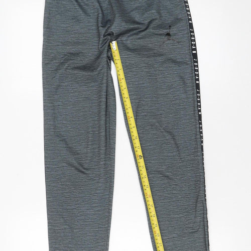 Jordan Boys Grey Jogger Trousers 12-13 Years Polyester Athletic Pants