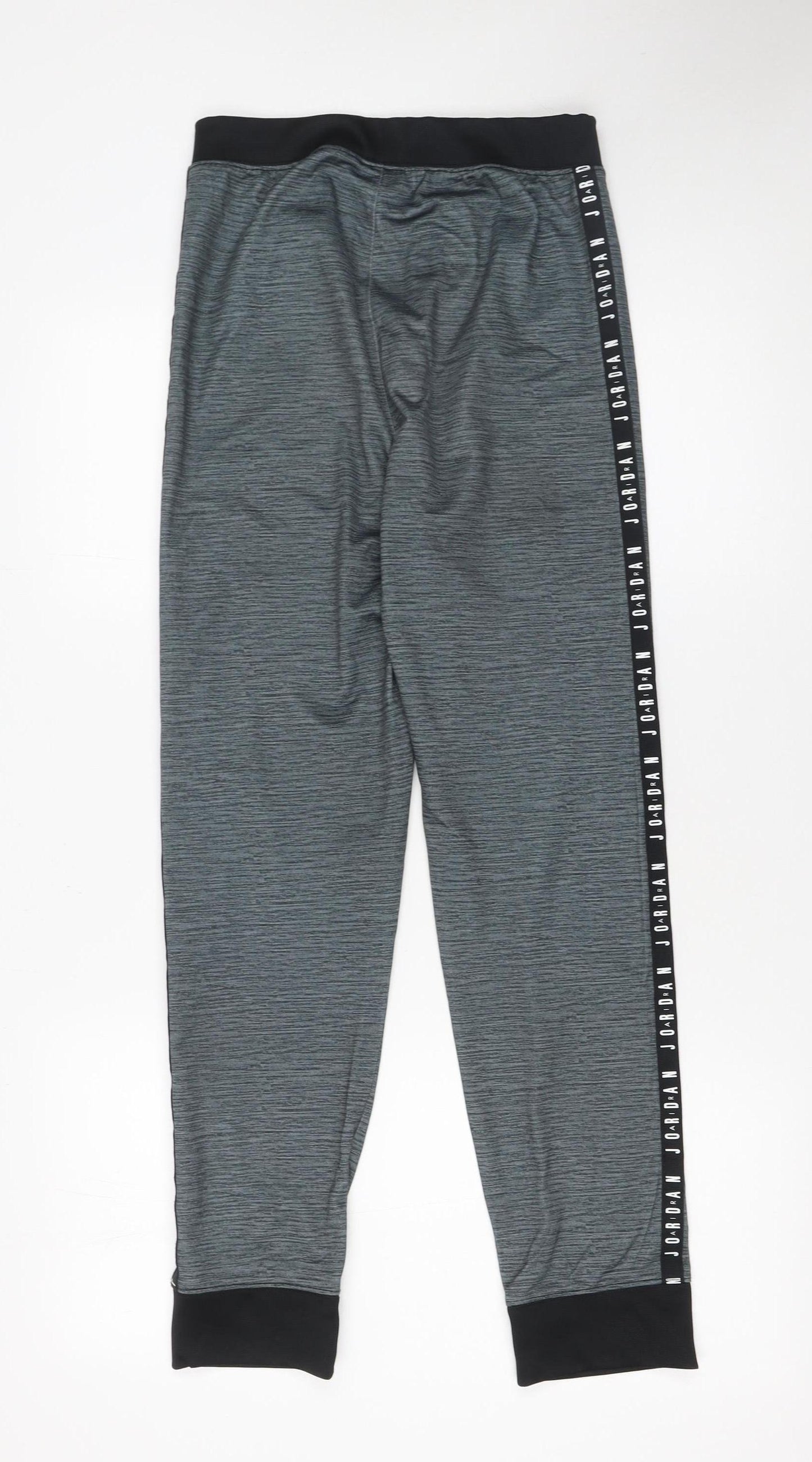Jordan Boys Grey Jogger Trousers 12-13 Years Polyester Athletic Pants
