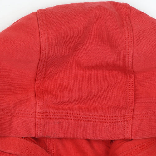 Nike Boys Red Pullover Hoodie Size 13-14 Years Cotton Blend Logo Sweatshirt
