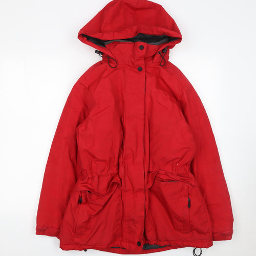 Regatta Women's Red Waterproof Hooded Parka Jacket Size 12