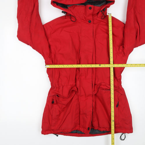 Regatta Women's Red Waterproof Hooded Parka Jacket Size 12
