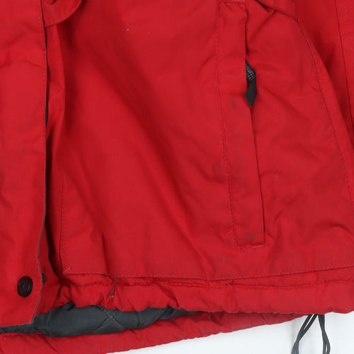 Regatta Women's Red Waterproof Hooded Parka Jacket Size 12