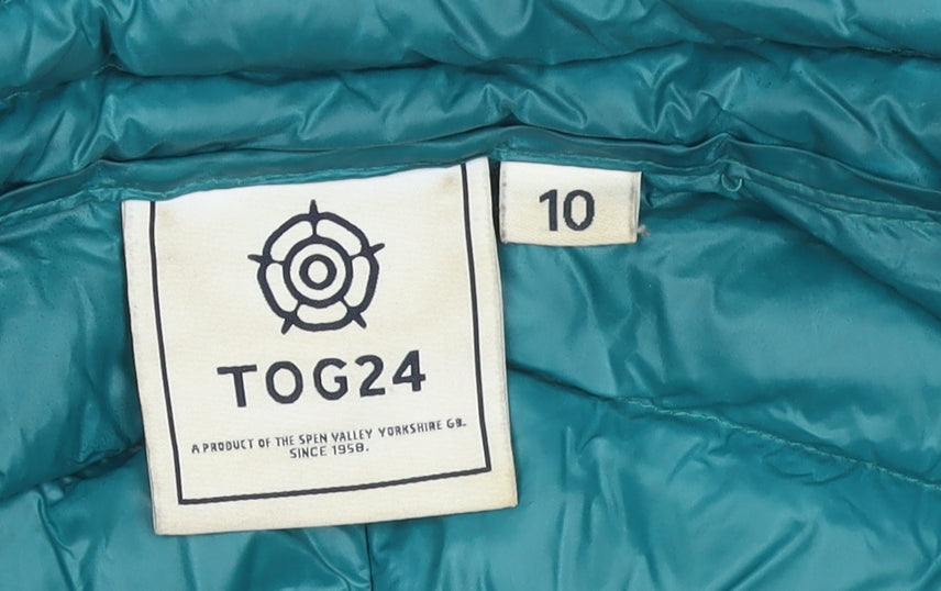 TOG24 Womens Blue Puffer Jacket Size 10 Lightweight Down Outerwear