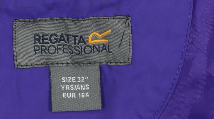 Regatta Girls Purple Waterproof Hooded Rain Coat Jacket 14 Years EUR 164