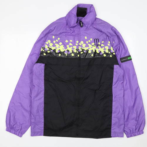 George ASDA Men's Purple & Black Windbreaker Jacket Size S Manchester 2002