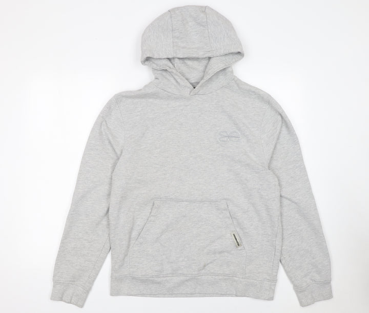 Crosshatch Men's Grey Pullover Hoodie Size M Cotton Blend