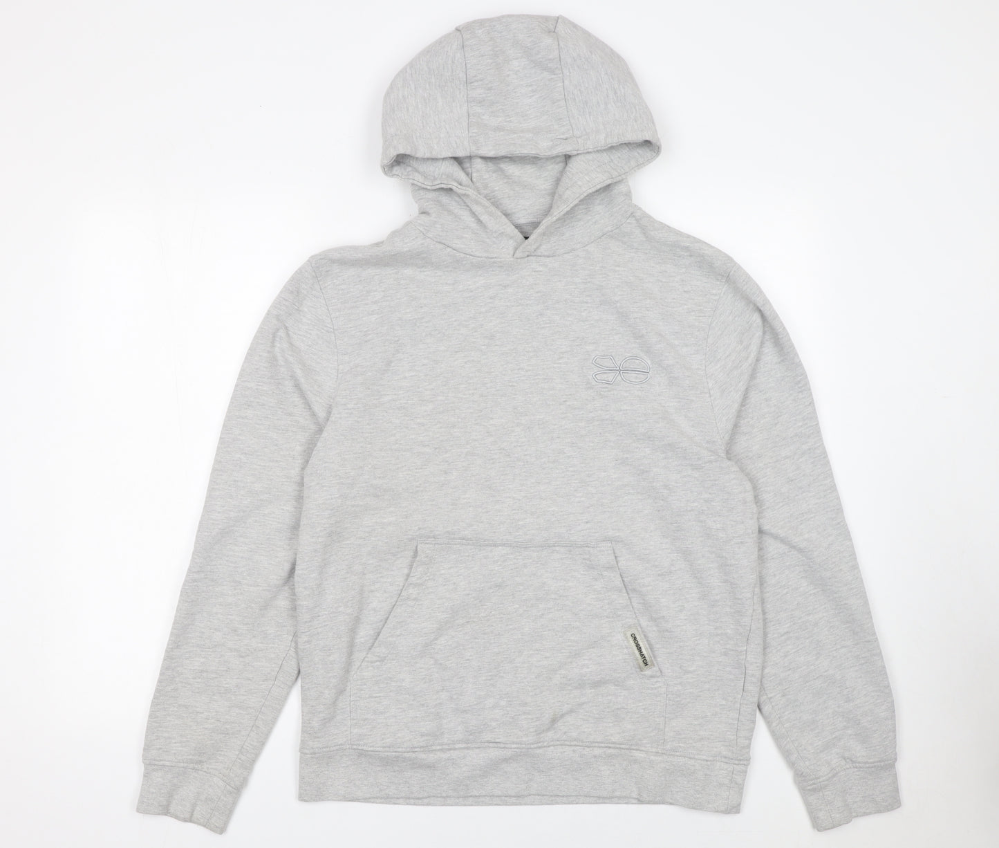 Crosshatch Men's Grey Pullover Hoodie Size M Cotton Blend