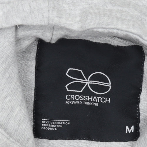 Crosshatch Men's Grey Pullover Hoodie Size M Cotton Blend