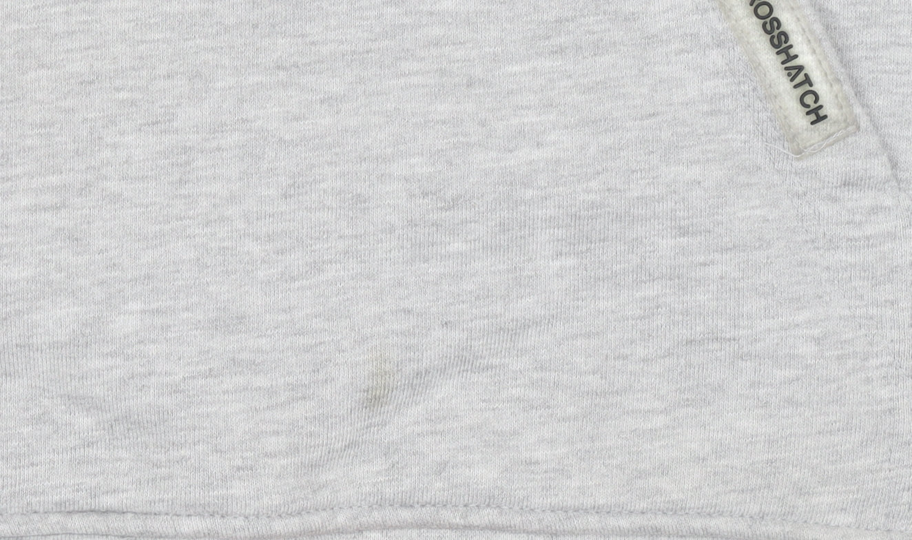 Crosshatch Men's Grey Pullover Hoodie Size M Cotton Blend