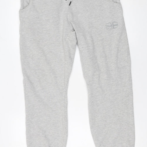 Crosshatch Men's Grey Jogger Trousers Size M Casual Regular Fit