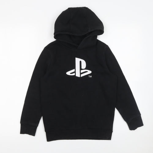 PlayStation Boys Black Pullover Hoodie 8-9 Years Fleece Graphic Logo