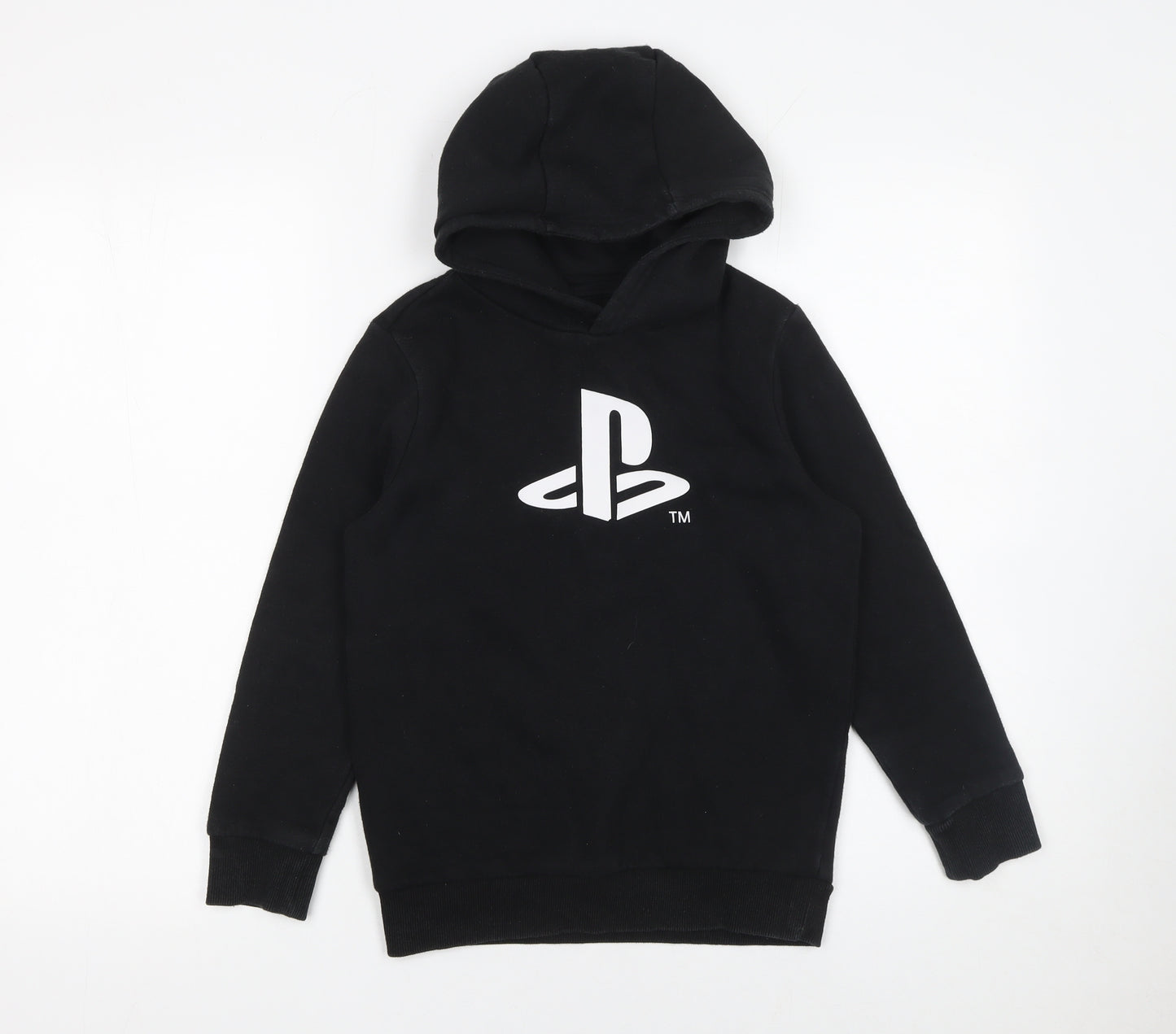 PlayStation Boys Black Pullover Hoodie 8-9 Years Fleece Graphic Logo
