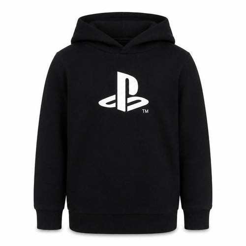 PlayStation Boys Black Pullover Hoodie 8-9 Years Fleece Graphic Logo