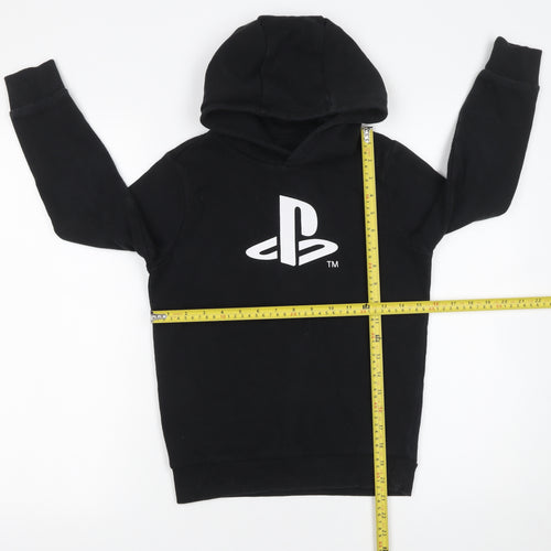 PlayStation Boys Black Pullover Hoodie 8-9 Years Fleece Graphic Logo