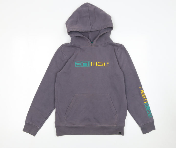 Animal Girls Grey Hoodie 11-12 Years Pullover Fleece Hooded Sweatshirt