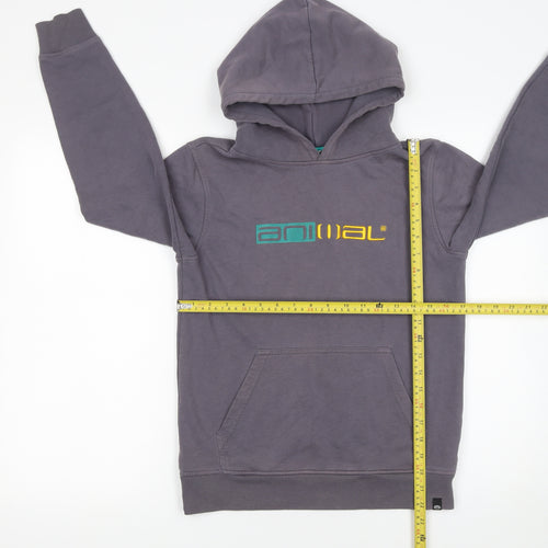 Animal Girls Grey Hoodie 11-12 Years Pullover Fleece Hooded Sweatshirt