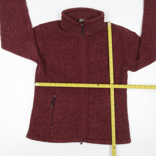 Maui Womens Red Full Zip Fleece Jacket Size 10