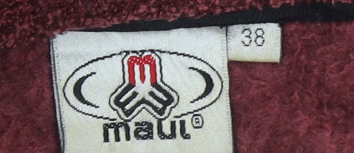 Maui Womens Red Full Zip Fleece Jacket Size 10