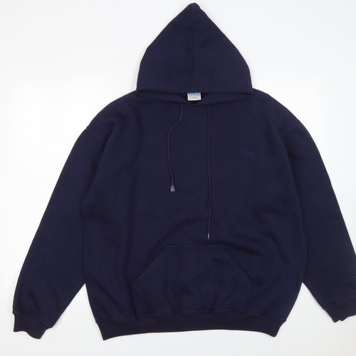 Rodeo Men’s Blue Pullover Hoodie Size M Regular Fit Fleece