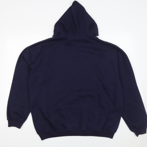 Rodeo Men’s Blue Pullover Hoodie Size M Regular Fit Fleece