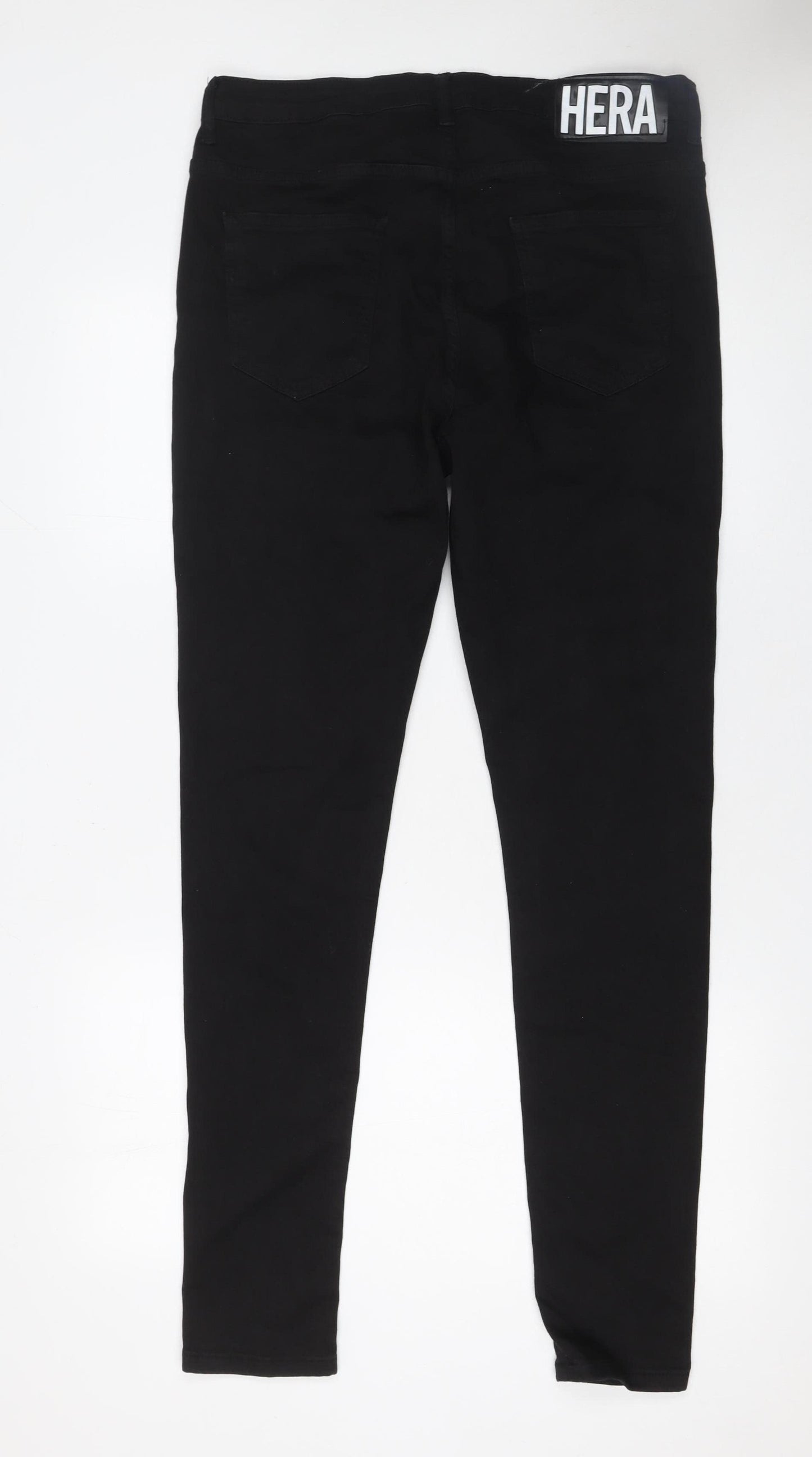 HERA Mens Black Skinny Jeans 34L Cotton Blend Stretch Denim