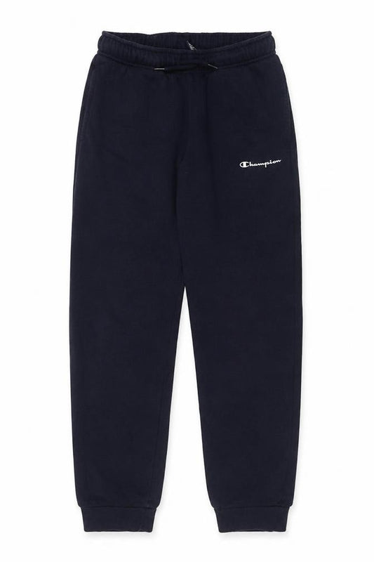 Front view of Champion boys’ blue fleece jogger trousers, size 11-12, years