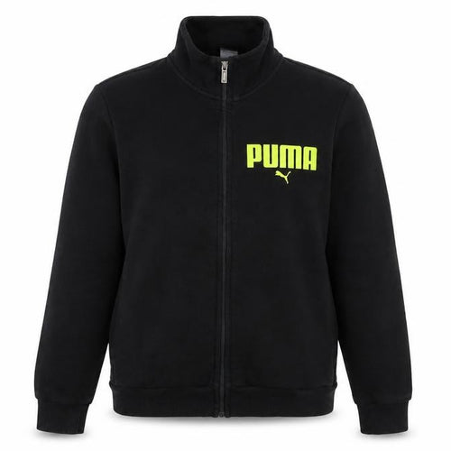 Puma Womens Black Full Zip Hoodie Sweatshirt Size L Logo Design