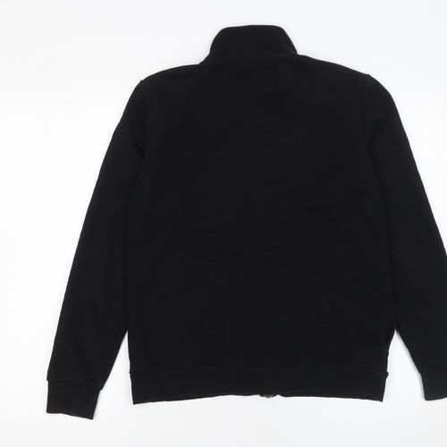 Puma Womens Black Full Zip Hoodie Sweatshirt Size L Logo Design