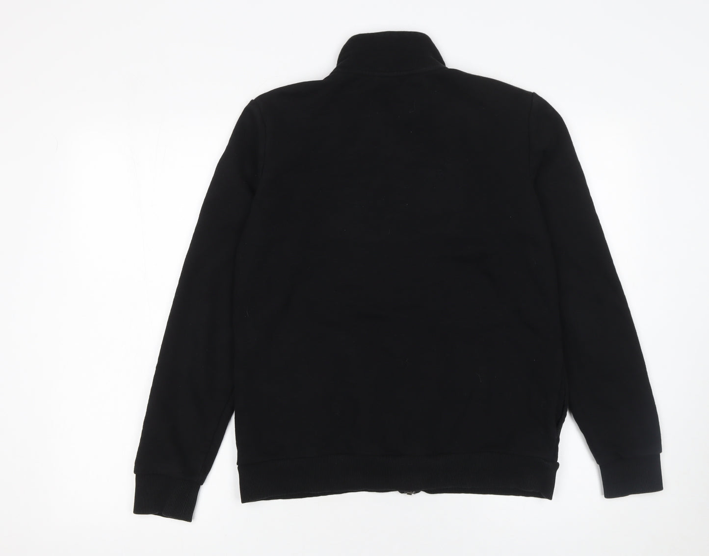 Puma Womens Black Full Zip Hoodie Sweatshirt Size L Logo Design