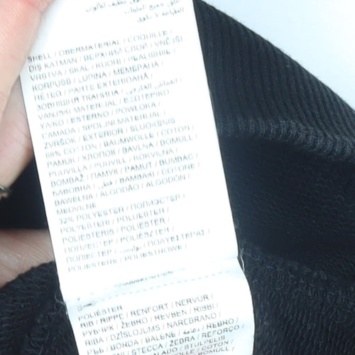 Puma Womens Black Full Zip Hoodie Sweatshirt Size L Logo Design