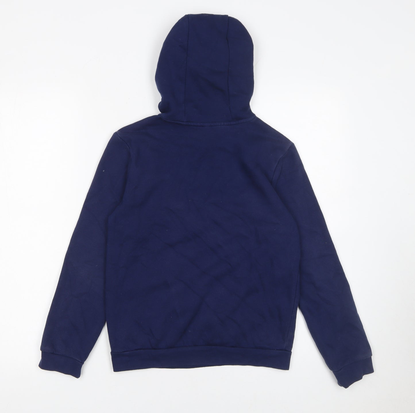 Adidas Boys Blue Pullover Hoodie 9-10 Years Regular Fit Fleece Sweatshirt