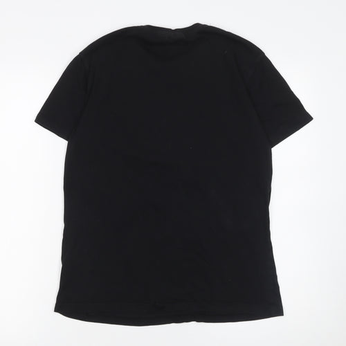 Marvel Men’s Black Avengers Logo Graphic T-Shirt M Regular Fit
