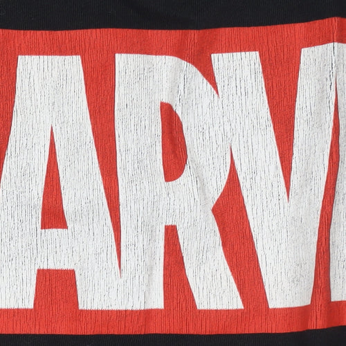 Marvel Men’s Black Avengers Logo Graphic T-Shirt M Regular Fit