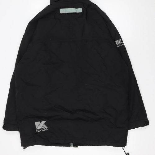 Kooga Men's Black Ospreys Rugby Parka Jacket Size M Hooded Waterproof