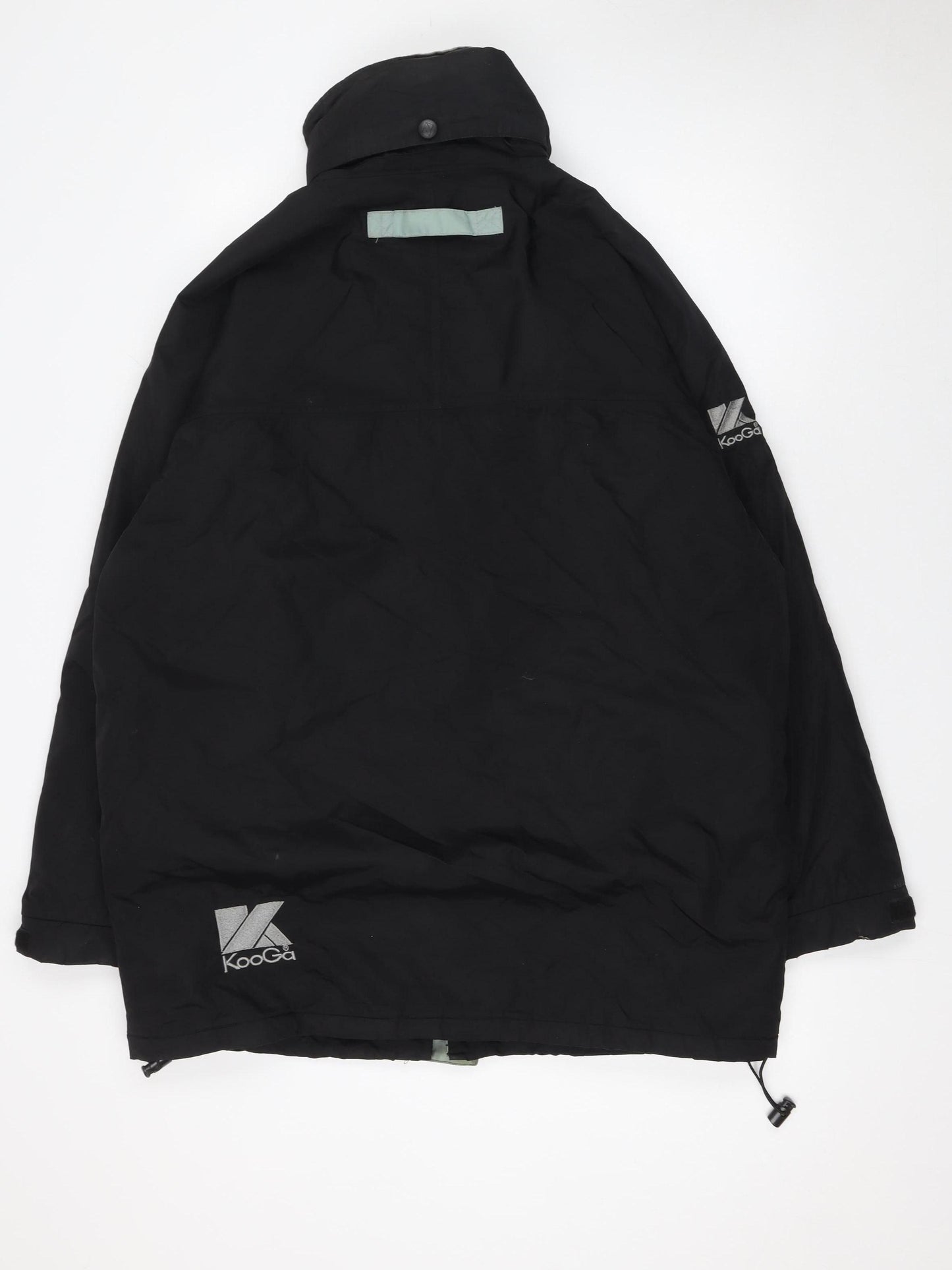 Kooga Men's Black Ospreys Rugby Parka Jacket Size M Hooded Waterproof