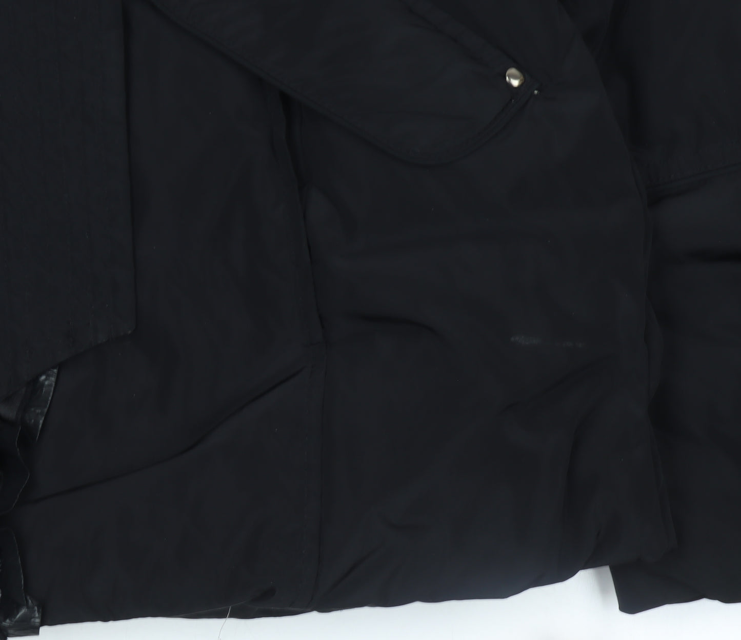Covered Women Black Belted Puffer Coat Size 10 Winter Hooded Jacket
