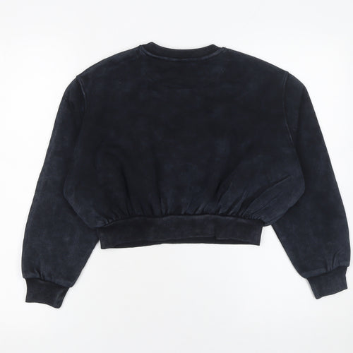 Marks and Spencer Girls Black Harvard Logo Pullover Sweatshirt 9-10 Years