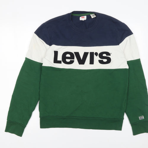 Levi's Men's Multicolour Logo Crew Neck Sweatshirt Size S