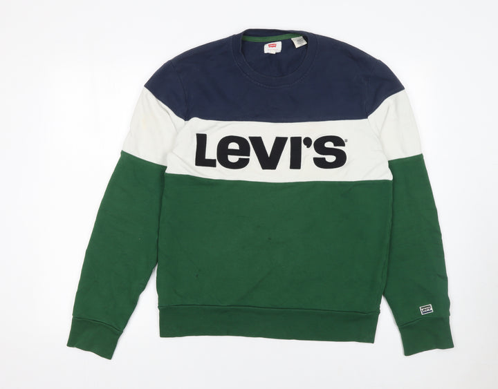 Levi's Men's Multicolour Logo Crew Neck Sweatshirt Size S