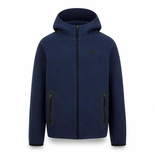 Nike Boys Blue Full Zip Hoodie Large 13-14 Years Cotton Blend Sportswear