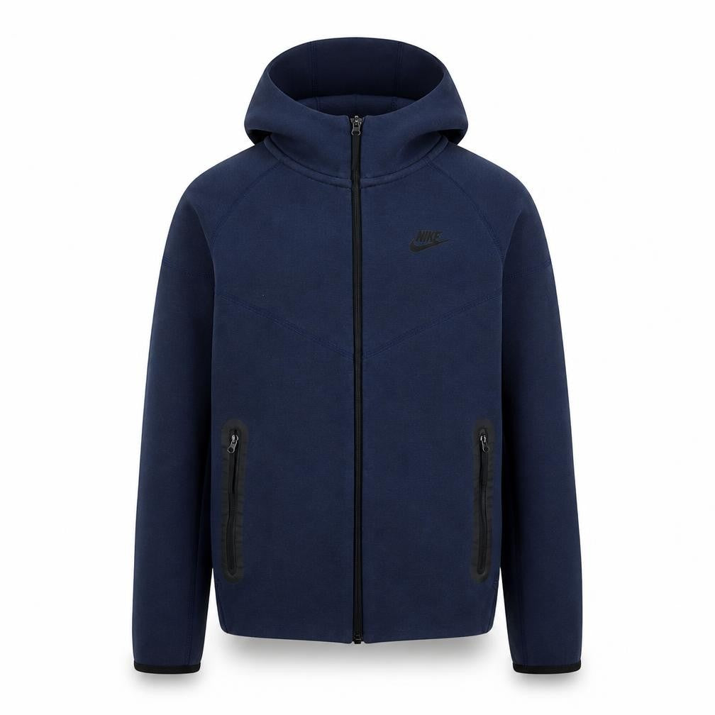 Nike Boys Blue Full Zip Hoodie Large 13-14 Years Cotton Blend Sportswear