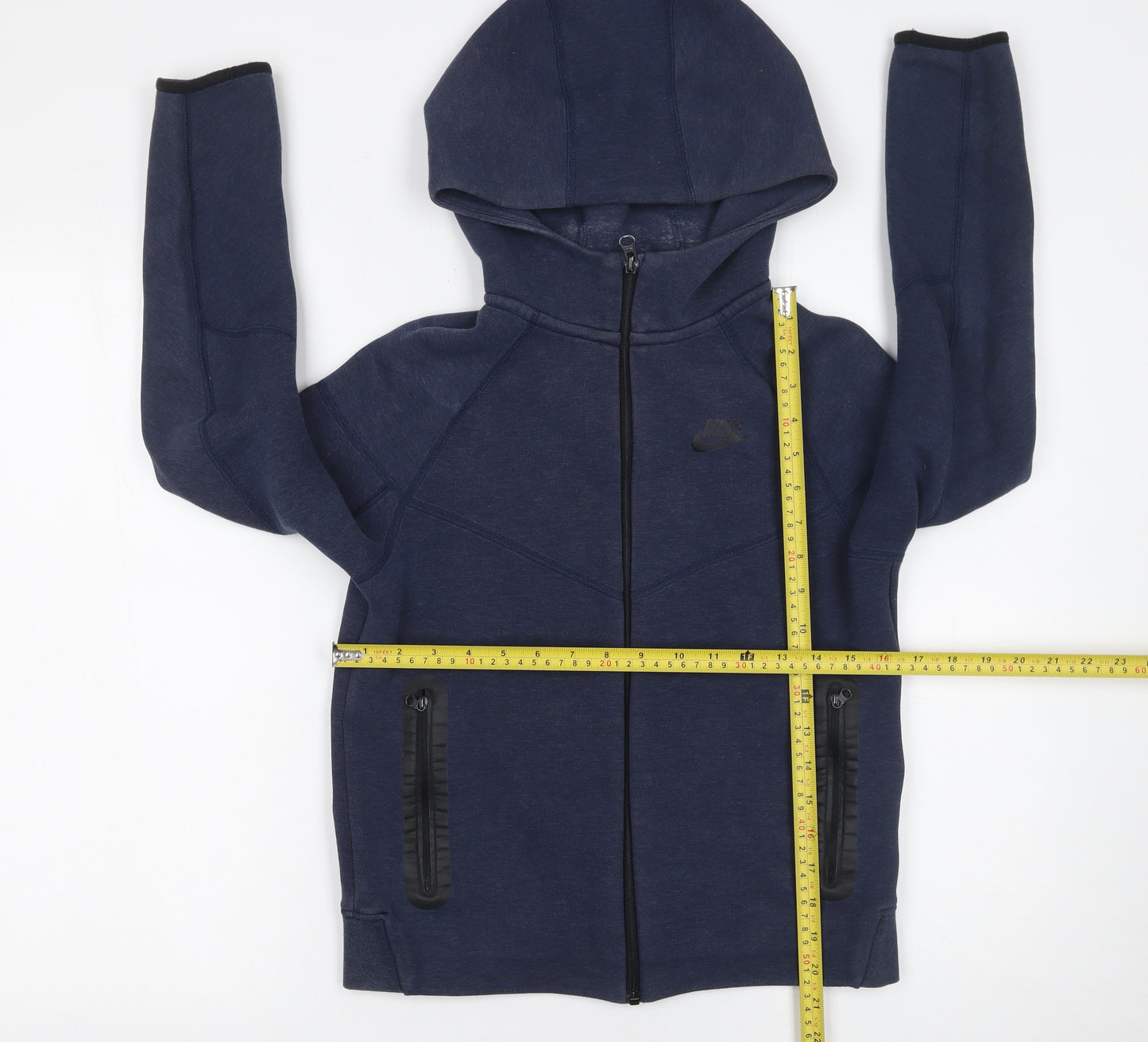 Nike Boys Blue Full Zip Hoodie Large 13-14 Years Cotton Blend Sportswear