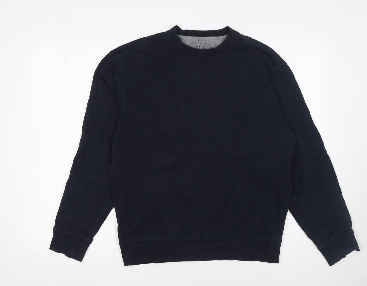 Marks and Spencer Men's Blue Small Crew Neck Cotton Sweatshirt