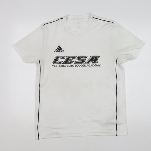 Adidas Men's White Climalite CESA Football Training T-Shirt Size M