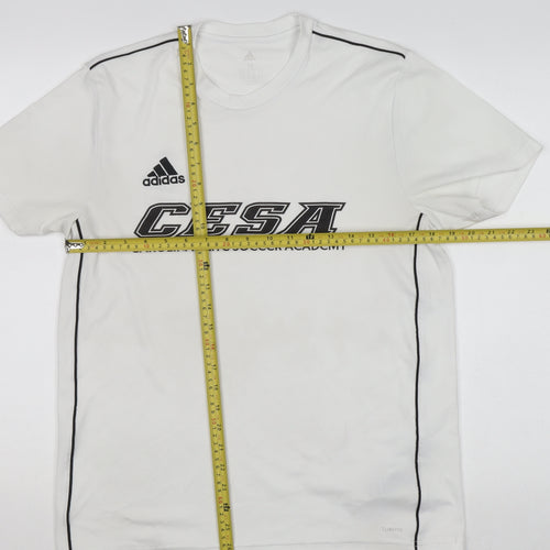 Adidas Men's White Climalite CESA Football Training T-Shirt Size M