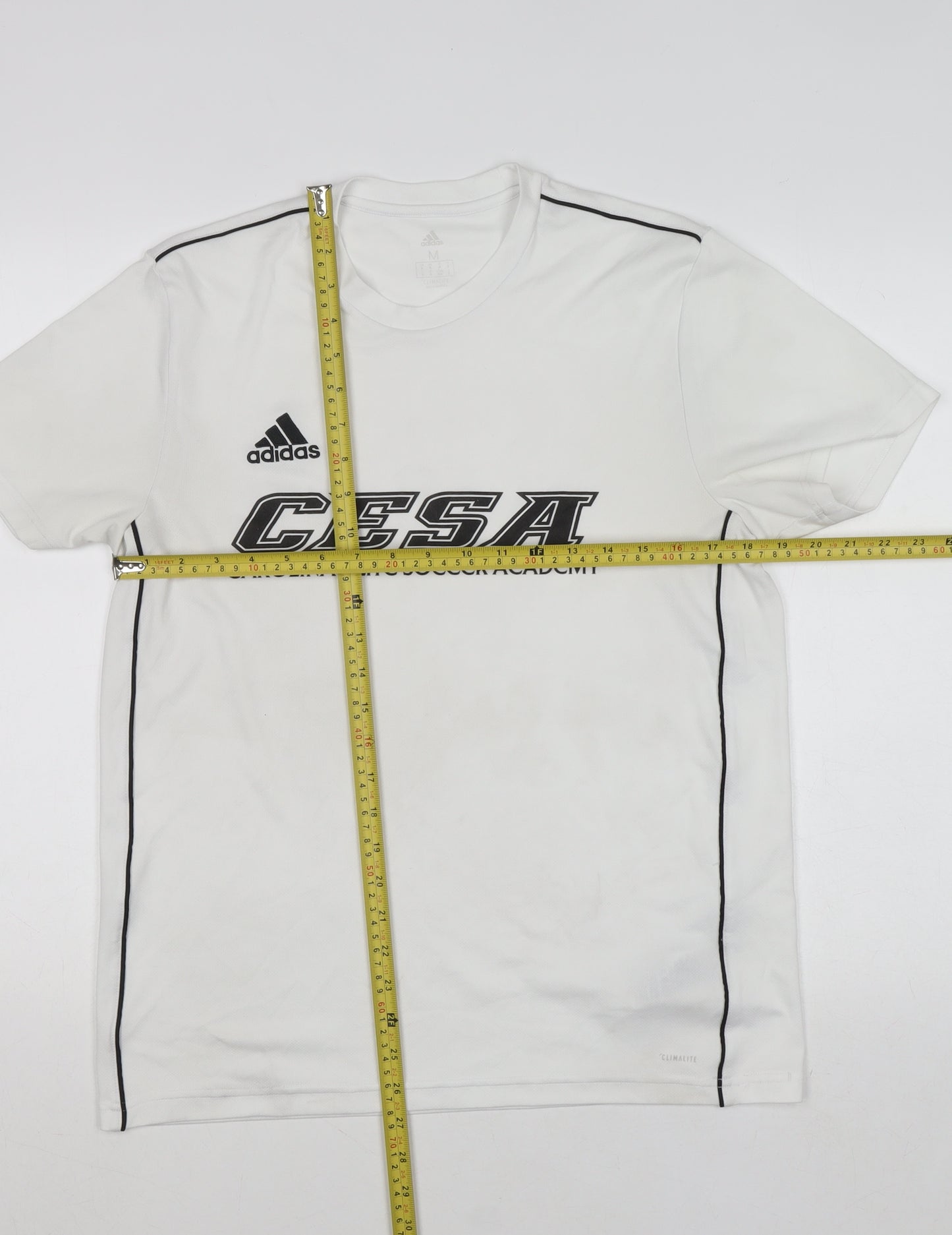 Adidas Men's White Climalite CESA Football Training T-Shirt Size M