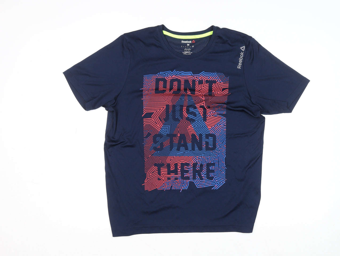 Reebok Men's Blue Graphic Print Sports T-Shirt Size M
