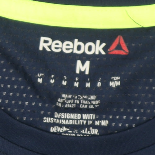 Reebok Men's Blue Graphic Print Sports T-Shirt Size M