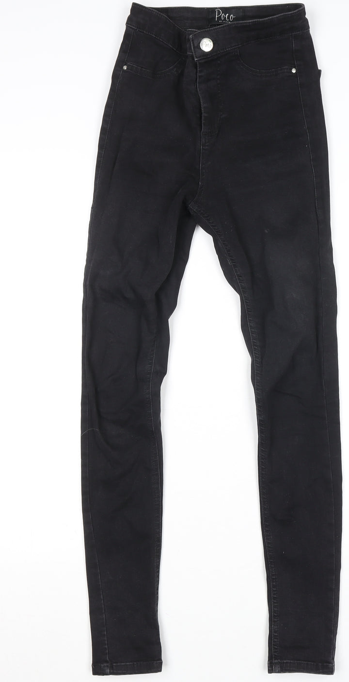 Poco by Pippa Women's Black Skinny Jeans Size 6R Stretch Denim
